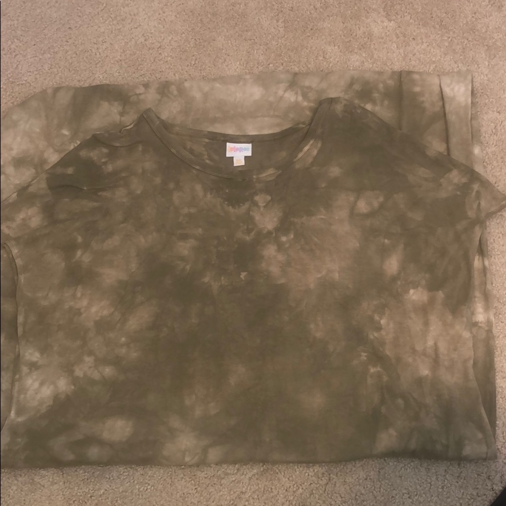 LulaRoe green tie dye Maria dress 3x